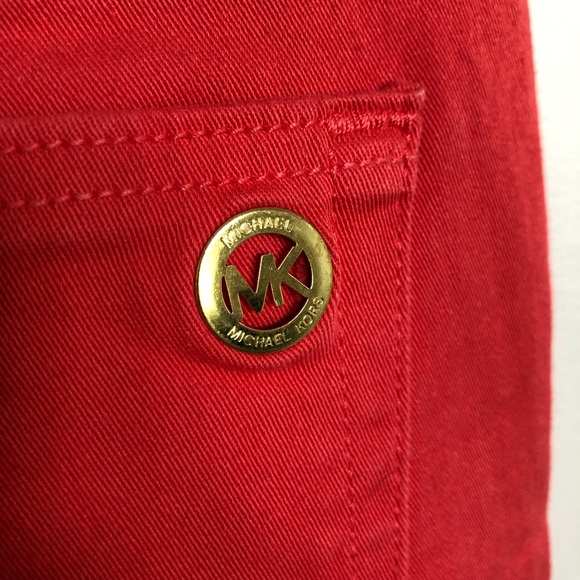 Michael Kors Izzy Skinny Jeans in Salmon - Picture 4 of 8